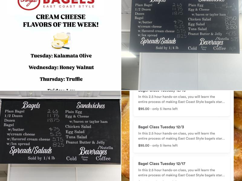 Cheryl's Bagels Menu