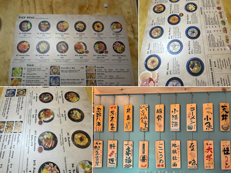 Naruto Ramen Menu
