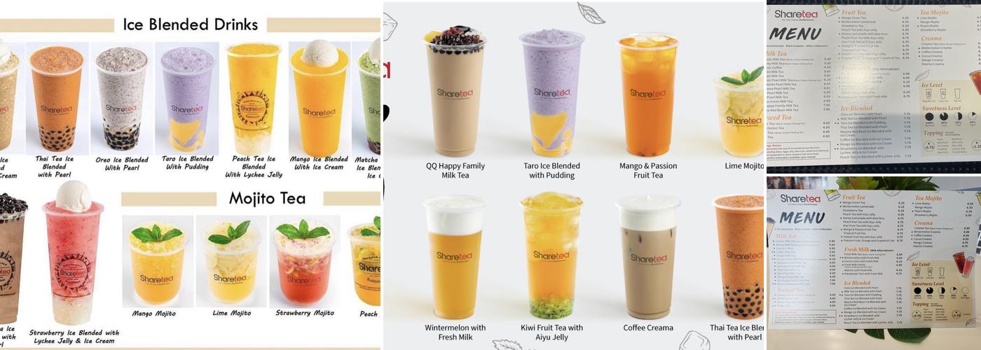 Sharetea Colorado Springs Menu