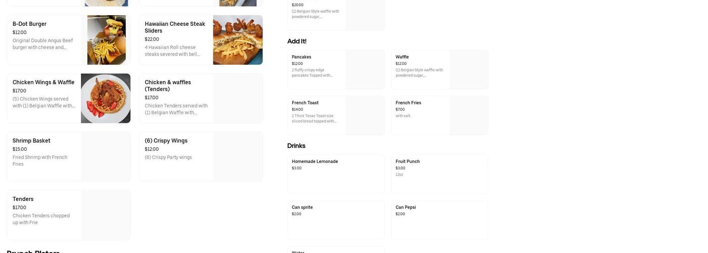 FarRockaway Brunch Truck Menu