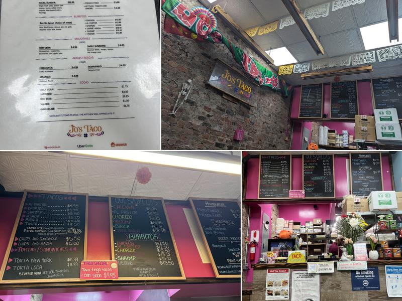 Jos Tacos Menu