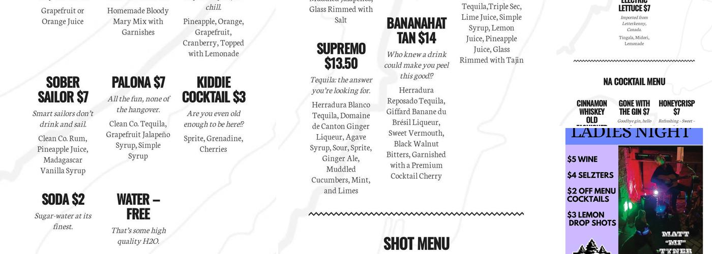 North 48º - Lake Country Menu