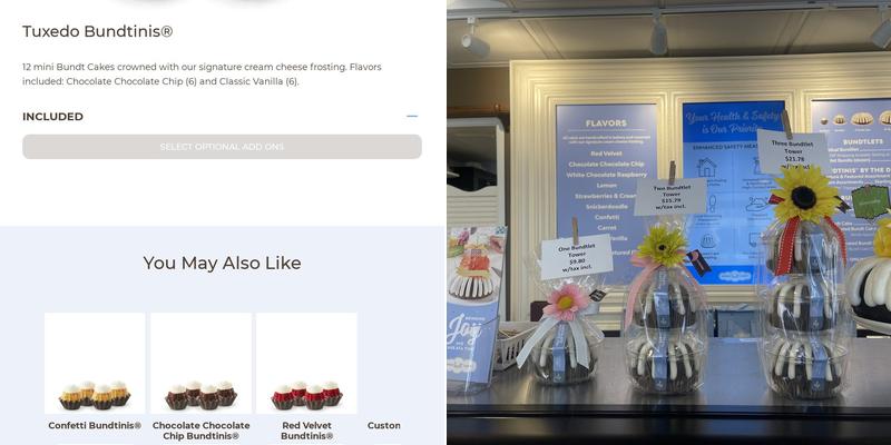 Nothing Bundt Cakes Menu