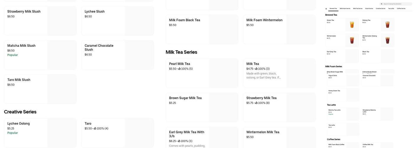 GongCha Dresher PA Menu