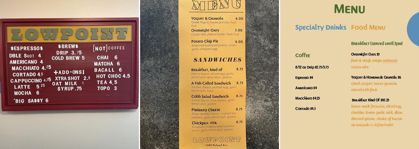 Lowpoint Menu