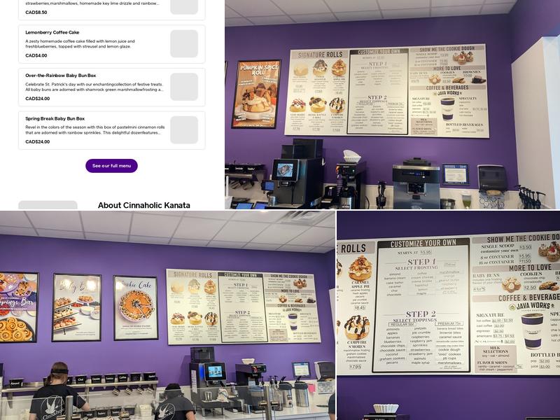 Cinnaholic Menu