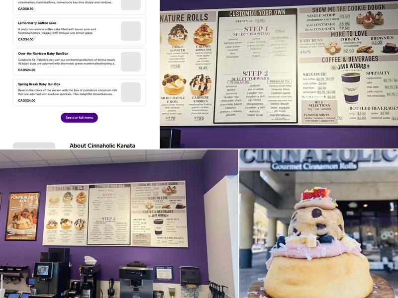 Cinnaholic Menu