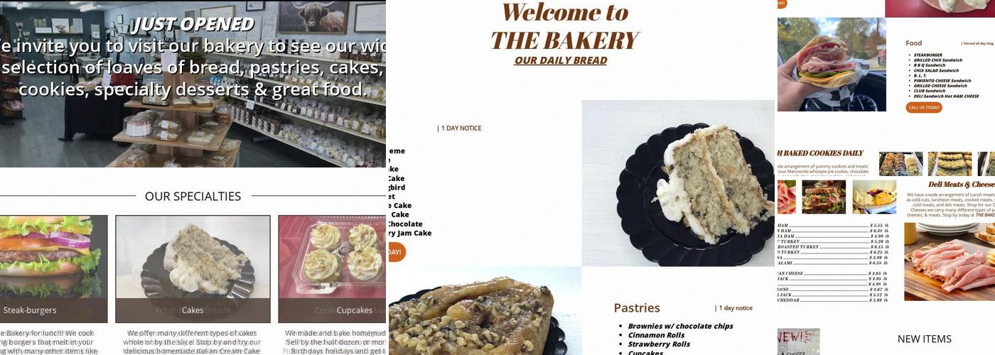 The Bakery Menu