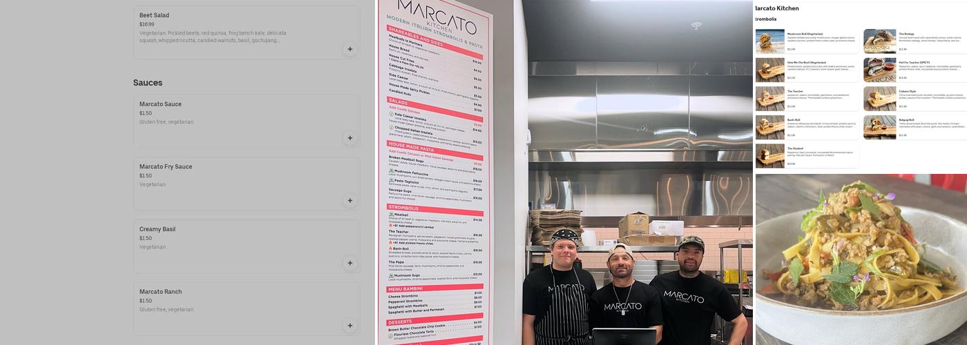 Marcato Kitchen Menu