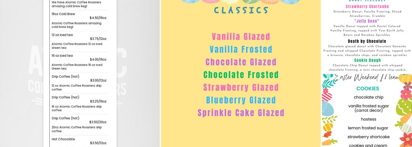 Lowe's Donuts Menu