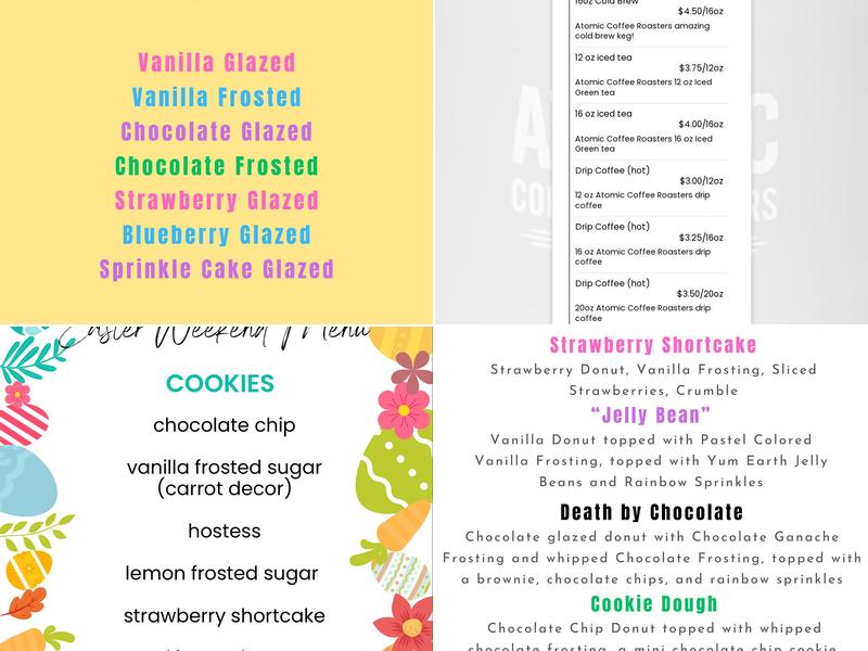 Lowe's Donuts Menu