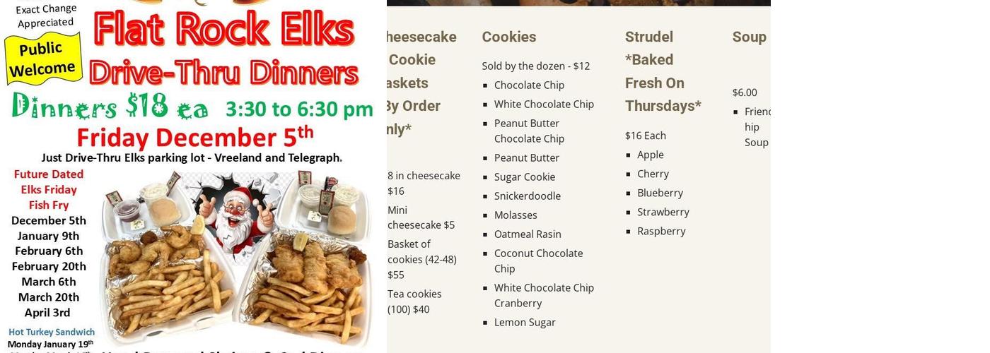MI Cookie Project Menu