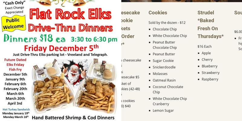 MI Cookie Project Menu