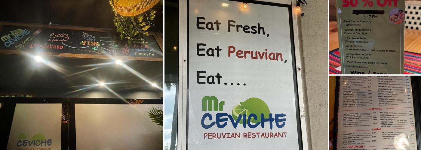 Mr Ceviche Biscayne Blvd Menu