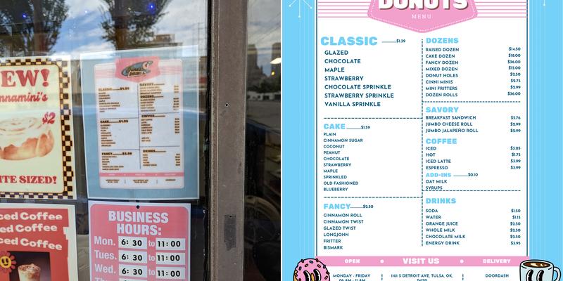 June's Donuts & Cafe Menu