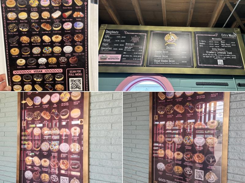 Voodoo Doughnut Menu