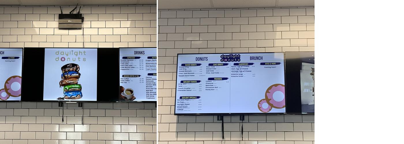 Daylight Donuts Menu