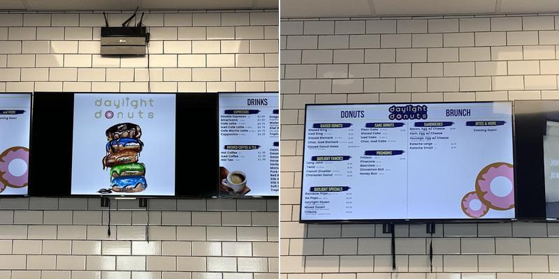 Daylight Donuts Menu