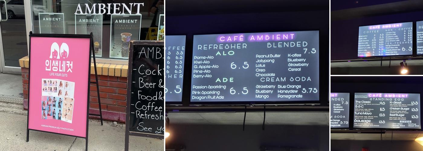 AMBIENT: Cafe | Cocktail Bar Menu