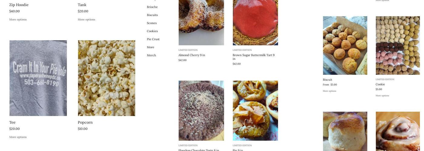 Paper and Twine PDX Menu