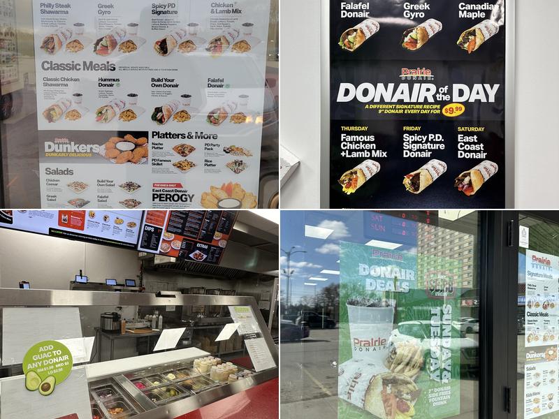 Prairie Donair Dominion Center Menu