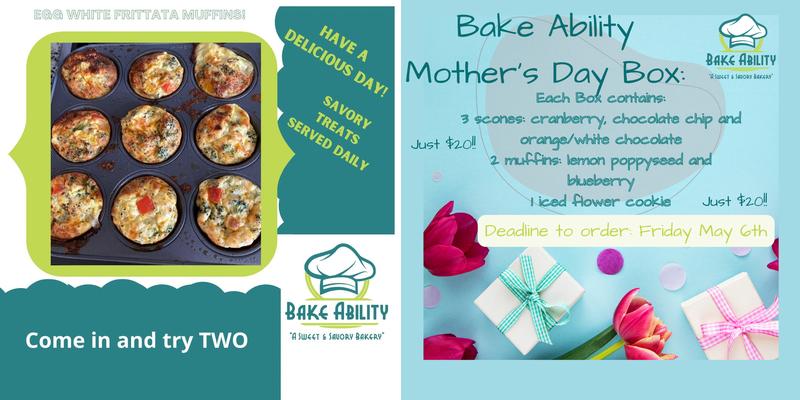 Bake Ability Bakery Menu