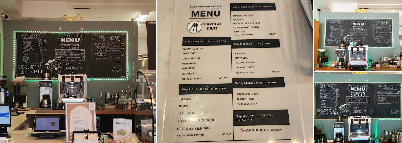 Capulus Coffee House Menu