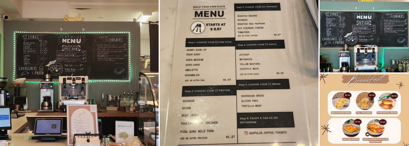 Capulus Coffee House Menu