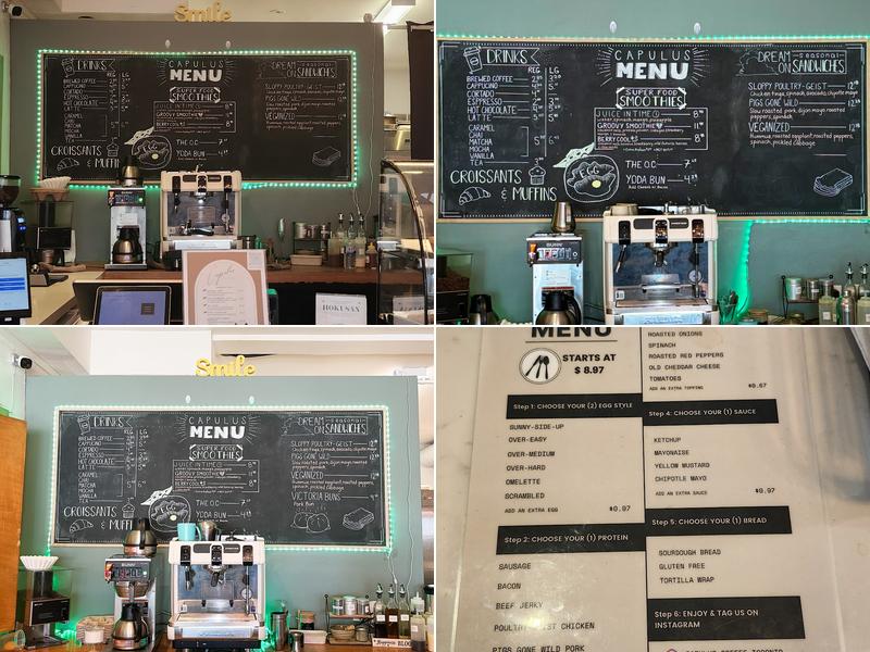 Capulus Coffee House Menu