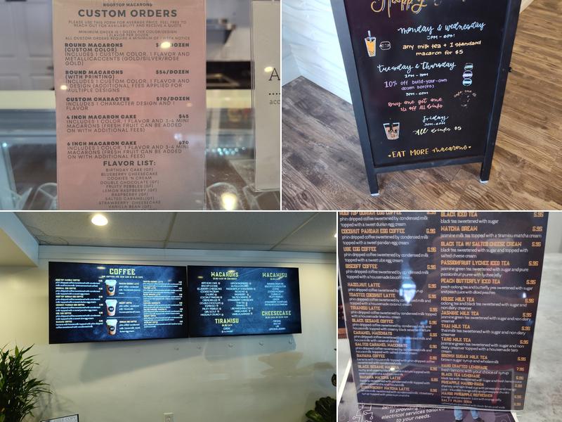 Rooftop Macarons Menu