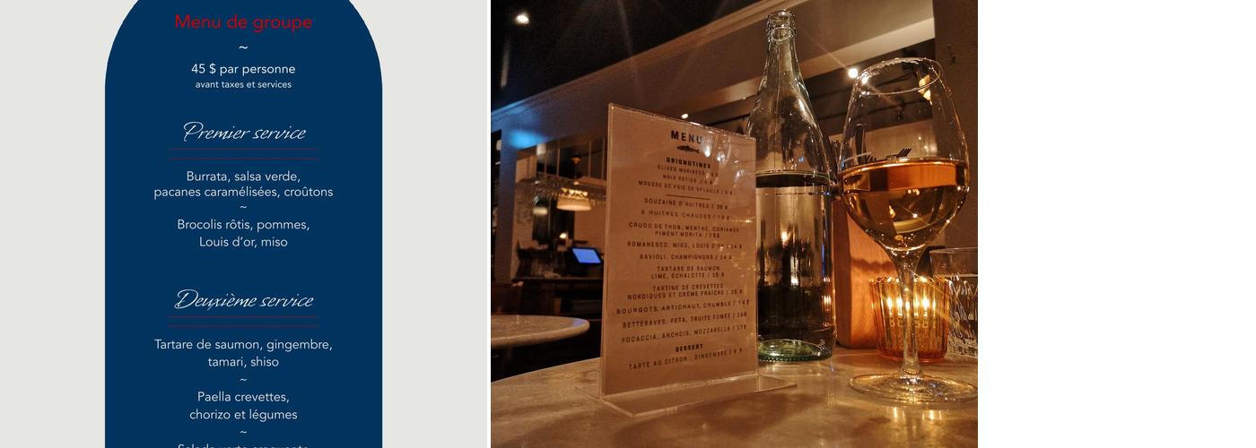Bar à Flot Menu