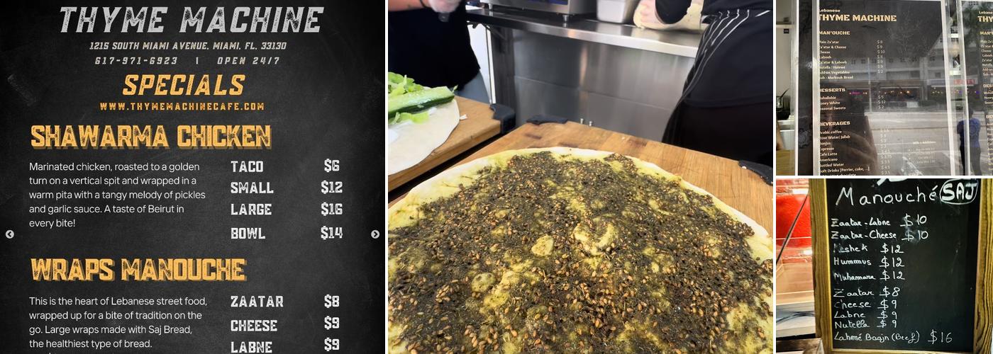 Thyme Machine Cafe Menu