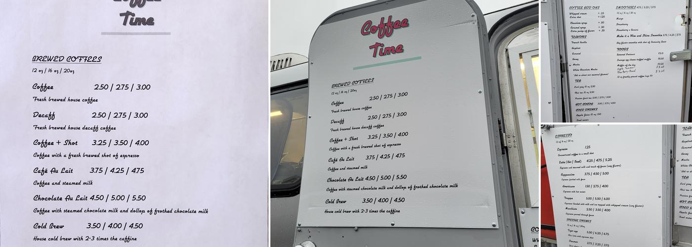 Coffee Time Menu
