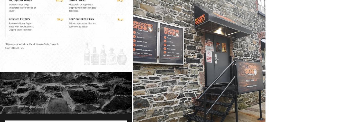 The Corner Stone Menu
