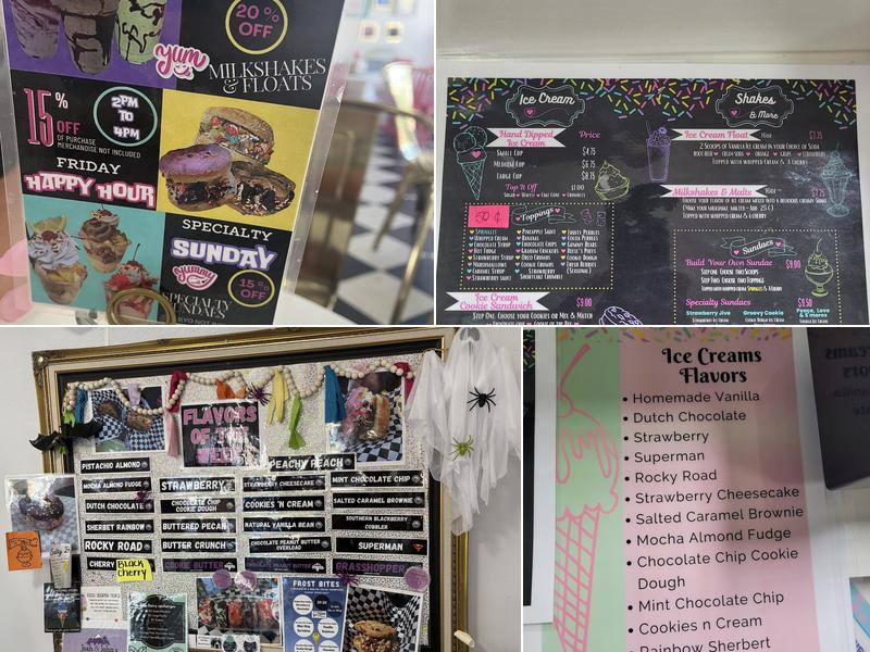 Mrs. Sprinkles Ice Cream Menu