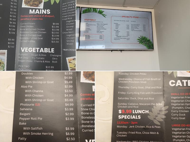 JJ's Roti Delight Menu