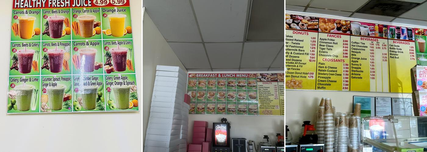 Jason’s donuts Menu