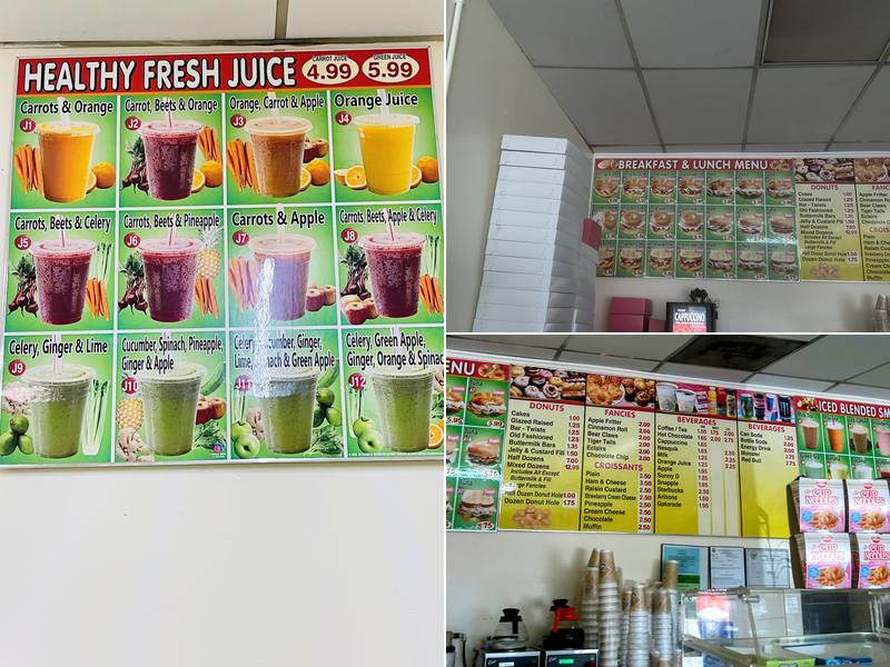 Jason’s donuts Menu