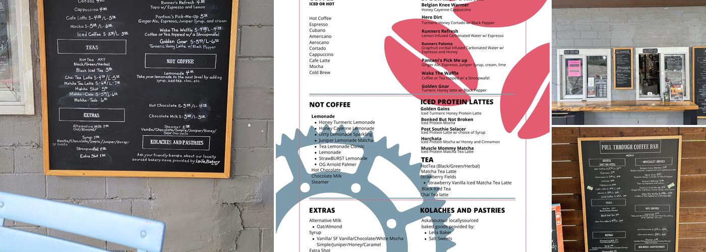 Pull Through Coffee Bar Menu