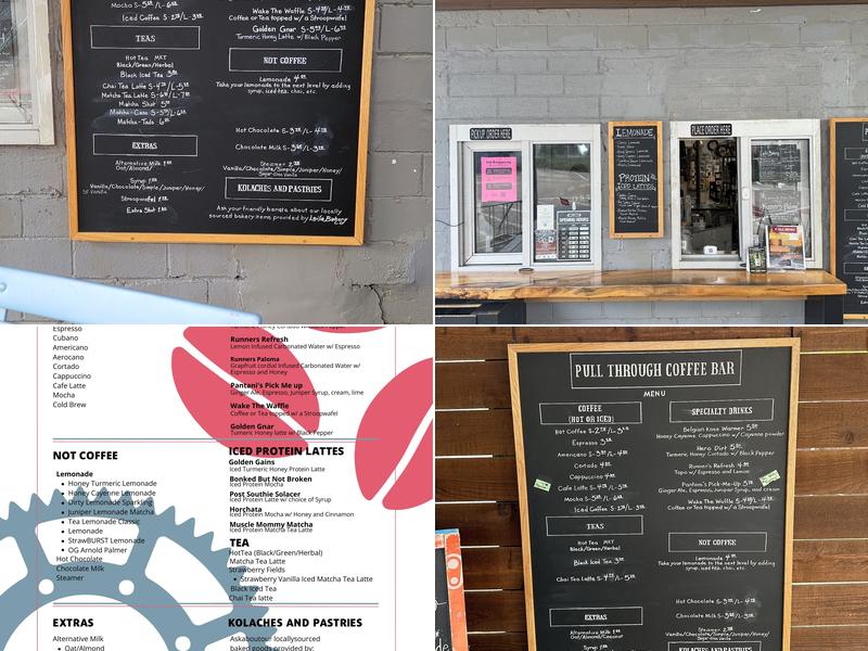 Pull Through Coffee Bar Menu
