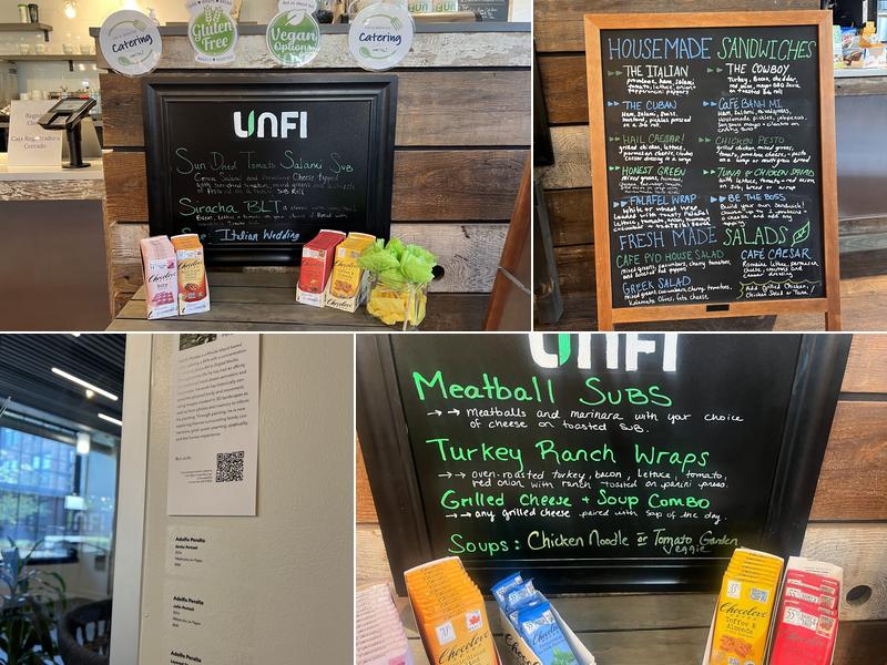 UNFI Cafe PVD Menu