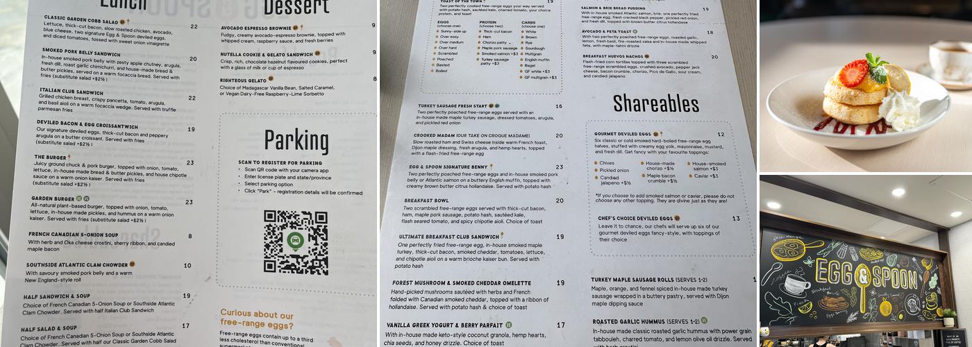 Egg & Spoon Menu