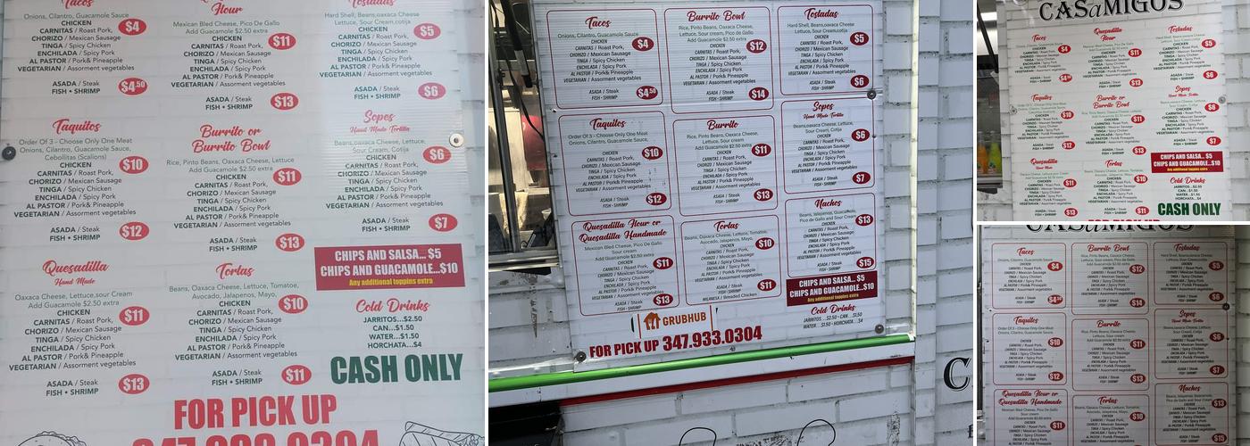 Tacos Casamigos Menu