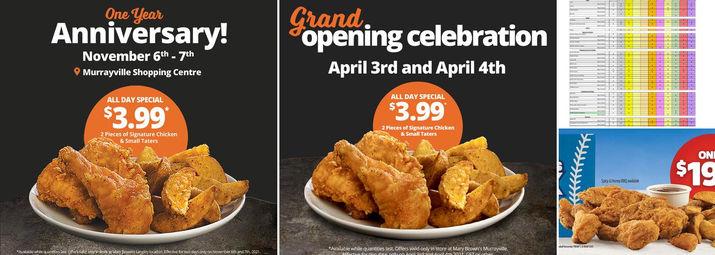 Mary Brown's Chicken Menu