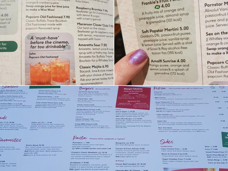 Frankie & Benny's Menu