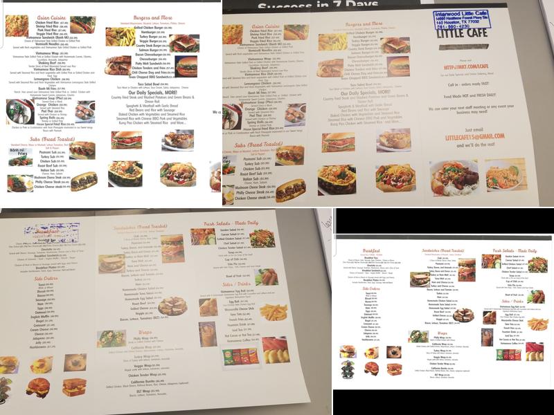 Interwood Little Cafe Menu
