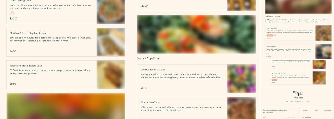 ViDa Eats Catering Menu