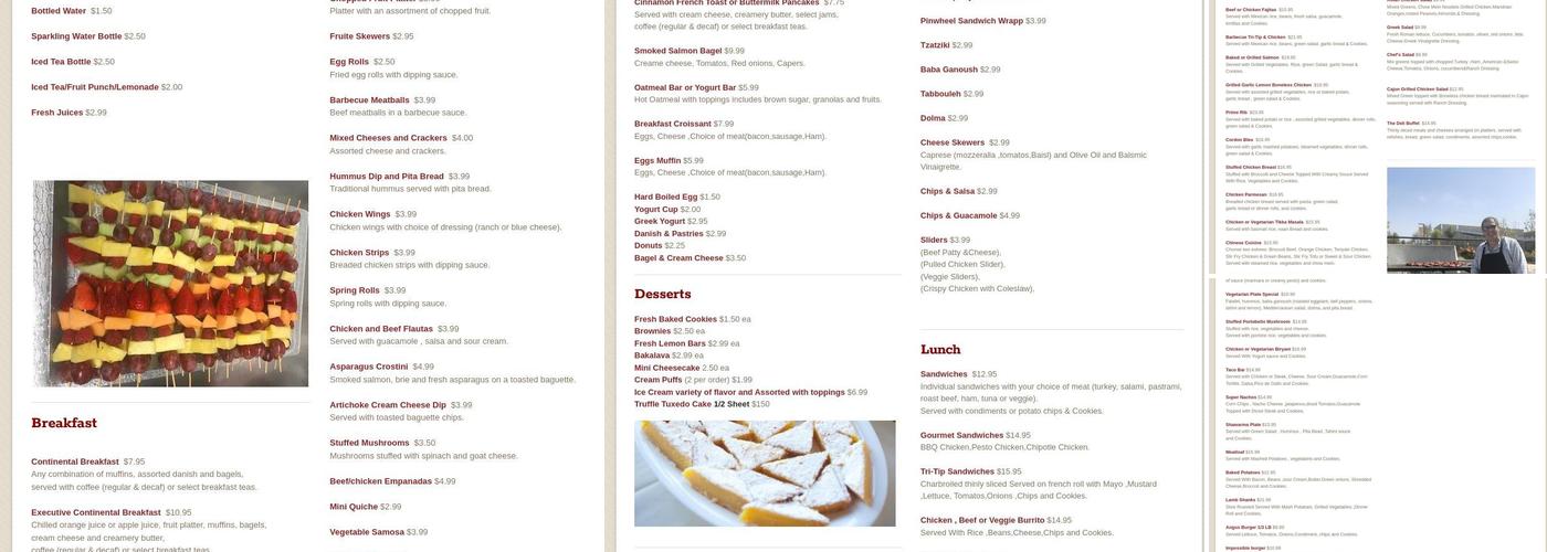 WM Cafe Menu