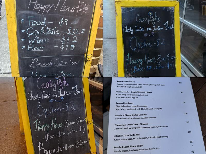 Curryish Tavern Menu