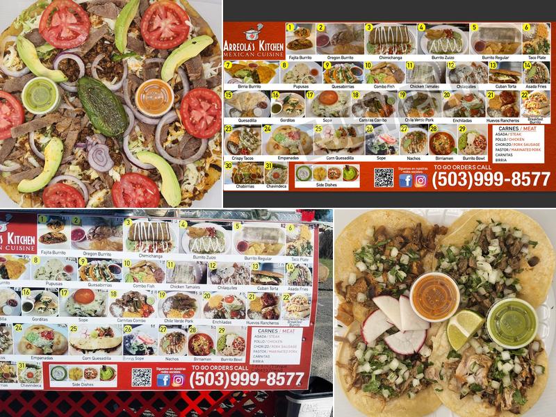 Arreola’s Kitchen Menu